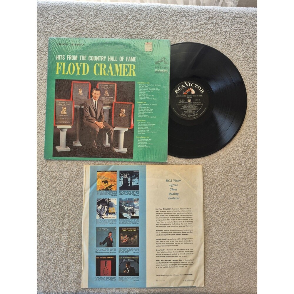 Floyd Cramer Hits From the Country Hall of Fame RCA LSP-3318 Stereo LP Shrink